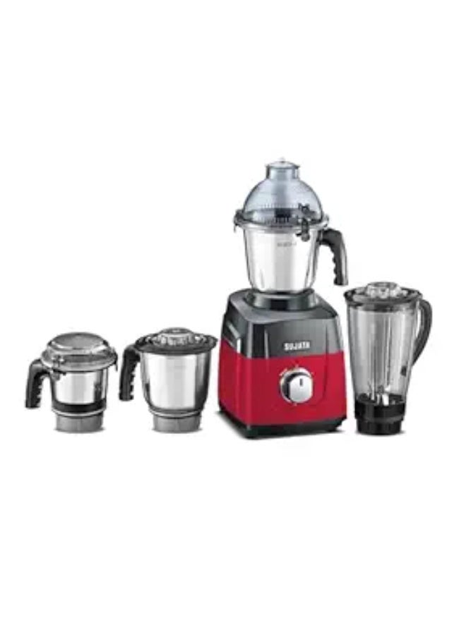سوجاتا Sujata MG03 Mixer Grinder|1000 Watts Double Ball Bearing Motor|24000 RPM|Non-Stop 90 Mins Running|4 Jars including 1750ml Blender with Coconut Milk Extractor, 1500ml, 1000ml, 500ml Jar|Red & Black - Image 1
